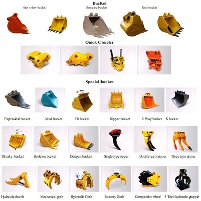 PC1250 PC100 PC200 Excavator Attachment Parts HD Bucket Max Jaw Opening 300mm-1000mm