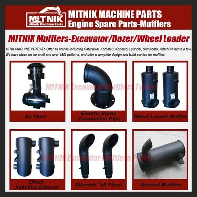E320GC Excavator Muffler Diesel Engine Exhaust Silencer with Forging Casting Technique
