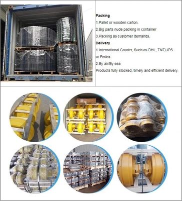 D6D Bulldozer Undercarriage Parts 1205766 1205746 Single Double Flange Track Roller