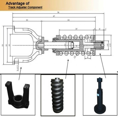 Recoil Tension Track Adjuster/Track Adjuster Spring for CAT E200 E307 E320 E330 E336