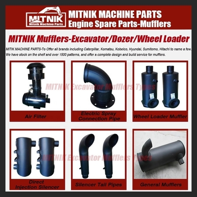 SK100-5 Pipe Exhaust Muffler Tube for Kobelco Engine Enhance Your Machinery's Performance