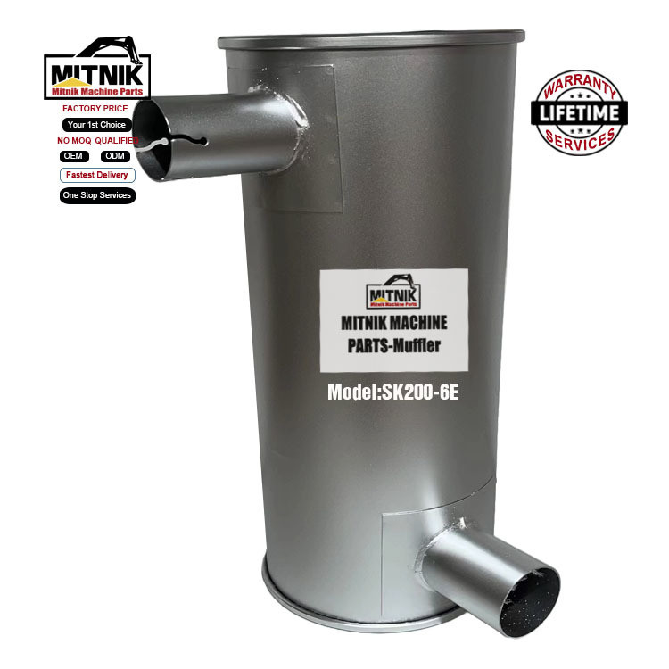 SK100-6 Excavator Muffler Silencer Exhaust Part Energy Mining Apply to Excavators